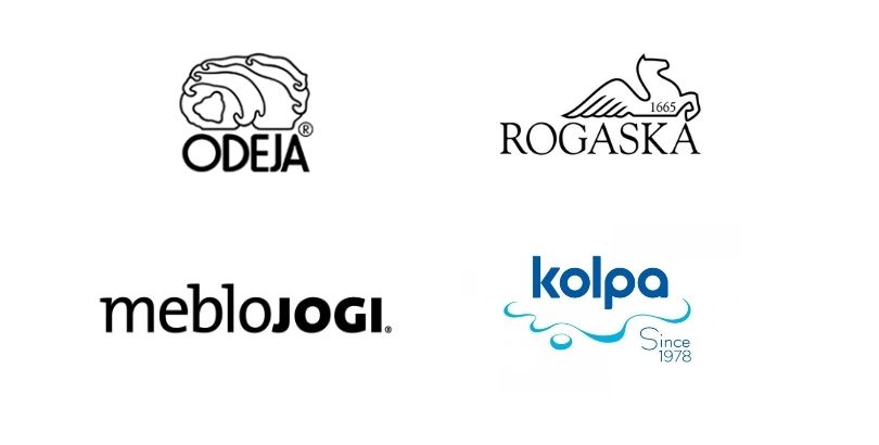 Logotippi Odeja, Meblojogi, Rogaška in KolpaSan